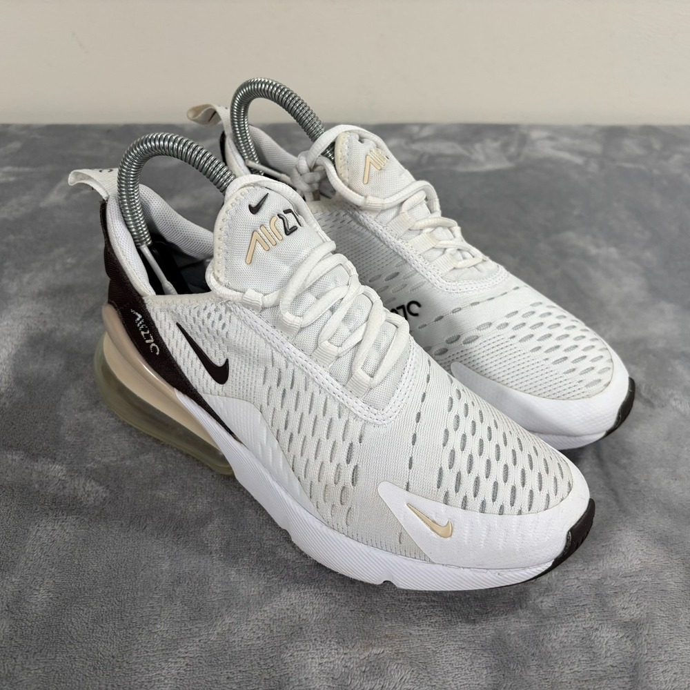 Nike Air Max 270 SE White Velvet Brown Sneakers Womens US 6 Shoes FD9875-100